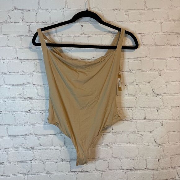 SKIMS Fits Everybody Square Neck Bodysuit Clay size Large - Picture 1 of 5